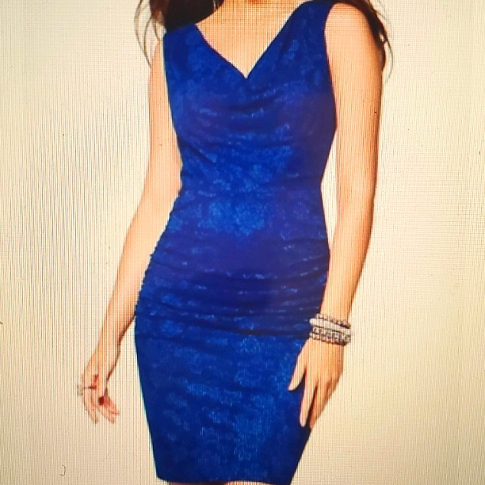 CACHE BLUE LACE DRESS